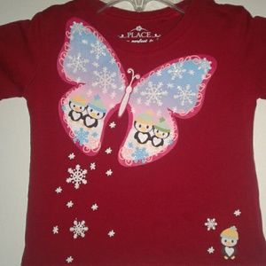 💜GIRL'S Butterfly LS Top